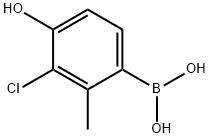 (3-chloro-4-hydroxy-2-methylphenyl)boronic acid 구조식 이미지