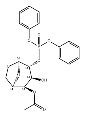 .베타.-D-갈락토피라노스,1,6-안하이드로-,4-아세테이트2-(디페닐포스페이트) 구조식 이미지