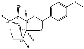 .베타.-D-갈락토피라노스,1,6-안히드로-3,4-O-(4-메톡시페닐)메틸렌- 구조식 이미지