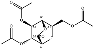 D-glycero-L-manno-Heptonic acid, 2,6-anhydro-, .delta.-lactone, 3,4,7-triacetate Structure