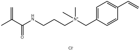 4-ethenyl-N,N-dimethyl-N-[3-[(2-methyl-1-oxo-2-propen-1-yl)amino]propyl] benzenemethanaminium chloride (1:1) Structure