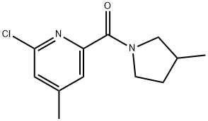 (6-Chloro-4-methyl-2-pyridinyl)(3-methyl-1-pyrrolidinyl)methanone Structure