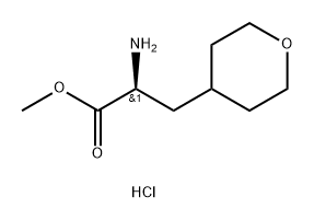 2H-Pyran-4-propanoic acid, α-aminotetrahydro-, methyl ester, hydrochloride (1:1), (αS)- Structure