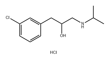Phenethyl alcohol, m-chloro-alpha-((isopropylamino)methyl)-, hydrochloride 구조식 이미지