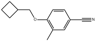 4-(Cyclobutylmethoxy)-3-methylbenzonitrile Structure