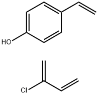 Phenol, 4-ethenyl-, polymer with 2-chloro-1,3-butadiene Structure