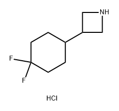 3-(4,4-difluorocyclohexyl)azetidine hydrochloride Structure