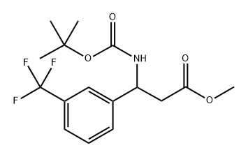 methyl 3-((tert-butoxycarbonyl)amino)-3-(3-(trifluoromethyl)phenyl)propanoate Structure