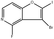 3-Bromo-4-fluoro-2-iodofuro[3,2-c]pyridine Structure