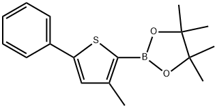 4,4,5,5-Tetramethyl-2-(3-methyl-5-phenyl-2-thienyl)-1,3,2-dioxaborolane Structure