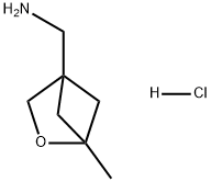 2-Oxabicyclo[2.1.1]hexane-4-methanamine, 1-methyl-, hydrochloride (1:1) Structure
