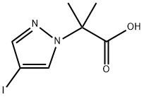 1H-Pyrazole-1-acetic acid, 4-iodo-α,α-dimethyl- Structure