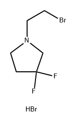 1-(2-bromoethyl)-3,3-difluoropyrrolidine hydrobromide 구조식 이미지