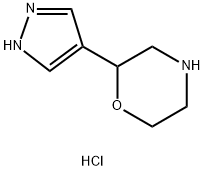 Morpholine, 2-(1H-pyrazol-4-yl)-, hydrochloride (1:2) 구조식 이미지