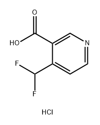 3-Pyridinecarboxylic acid, 4-(difluoromethyl)-, hydrochloride (1:1) Structure