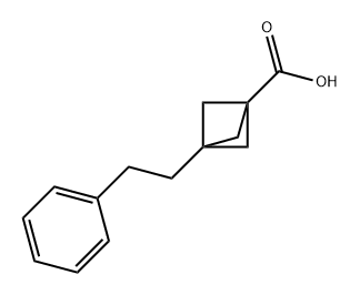 3-(2-phenylethyl)bicyclo[1.1.1]pentane-1-carboxyli
c acid Structure