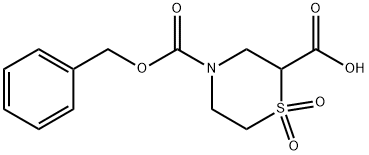 1,1-Dioxo-1l6-thiomorpholine-2,4-dicarboxylic acid 4-benzyl ester Structure