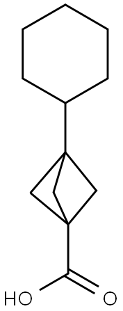 3-cyclohexylbicyclo[1.1.1]pentane-1-carboxylic
acid Structure