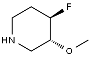 (3R, 4R)-4-Fluoro-3-methoxy-piperidine 구조식 이미지