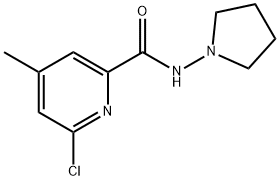 6-Chloro-4-methyl-N-1-pyrrolidinyl-2-pyridinecarboxamide Structure