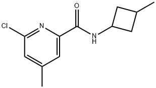 6-Chloro-4-methyl-N-(3-methylcyclobutyl)-2-pyridinecarboxamide Structure