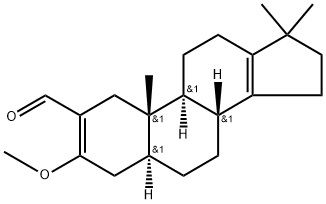 3-Methoxy-17,17-dimethyl-18-nor-5α-androsta-2,13-diene-2-carboxaldehyde Structure