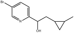 5-Bromo-α-[(2-methylcyclopropyl)methyl]-2-pyridinemethanol 구조식 이미지