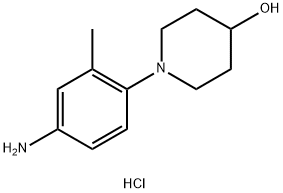 1-(4-Amino-2-methylphenyl)piperidin-4-ol hydrochloride Structure