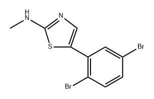 5-(2,5-dibromophenyl)-N-methylthiazol-2-amine Structure