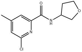 6-Chloro-4-methyl-N-(tetrahydro-3-furanyl)-2-pyridinecarboxamide Structure