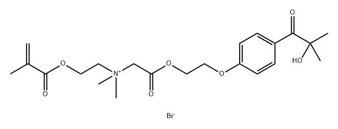 Ethanaminium, 2-[2-[4-(2-hydroxy-2-methyl-1-oxopropyl)phenoxy]ethoxy]-N,N-dimethyl-N-[2-[(2-methyl-1-oxo-2-propen-1-yl)oxy]ethyl]-2-oxo-, bromide (1:1) Structure