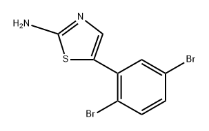 5-(2,5-Dibromophenyl)thiazol-2-amine 구조식 이미지