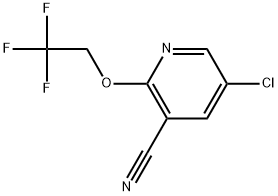 5-Chloro-2-(2,2,2-trifluoroethoxy)-3-pyridinecarbonitrile 구조식 이미지