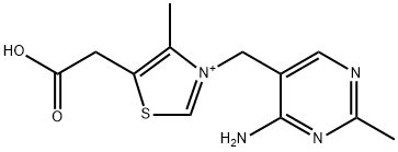 Thiazolium, 3-[(4-amino-2-methyl-5-pyrimidinyl)methyl]-5-(carboxymethyl)-4-methyl- Structure