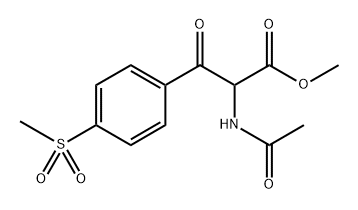 Phenylalanine, N-acetyl-4-(methylsulfonyl)-β-oxo-, methyl ester Structure