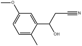 β-Hydroxy-5-methoxy-2-methylbenzenepropanenitrile Structure