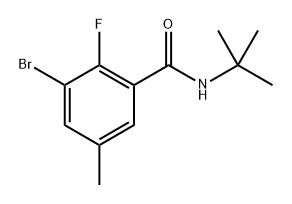 3-bromo-N-(tert-butyl)-2-fluoro-5-methylbenzamide Structure