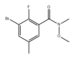 3-bromo-2-fluoro-N-methoxy-N,5-dimethylbenzamide Structure