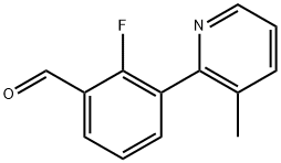 2-fluoro-3-(3-methylpyridin-2-yl)benzaldehyde Structure