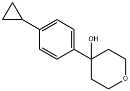 4-(4-cyclopropylphenyl)tetrahydro-2H-pyran-4-ol Structure