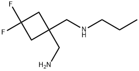 N-((1-(aminomethyl)-3,3-difluorocyclobutyl)methyl)propan-1-amine Structure