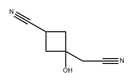 3-(Cyanomethyl)-3-hydroxycyclobutanecarbonitrile 구조식 이미지