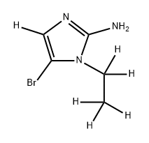 5-bromo-1-(ethyl-d5)-1H-imidazol-4-d-2-amine 구조식 이미지