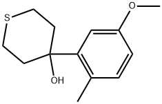 Tetrahydro-4-(5-methoxy-2-methylphenyl)-2H-thiopyran-4-ol Structure