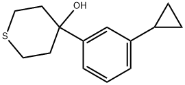 4-(3-Cyclopropylphenyl)tetrahydro-2H-thiopyran-4-ol Structure