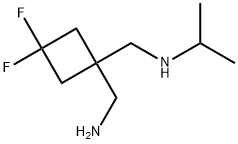 N-((1-(aminomethyl)-3,3-difluorocyclobutyl)methyl)propan-2-amine Structure