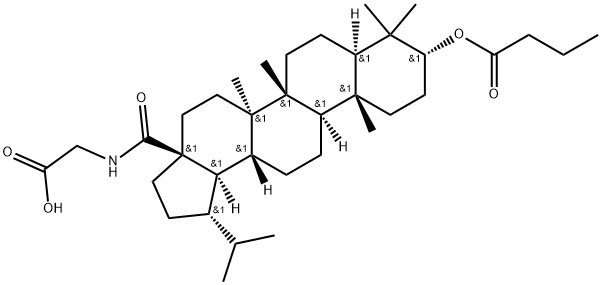 Glycine, N-[(3α)-28-oxo-3-(1-oxobutoxy)lupan-28-yl]- Structure