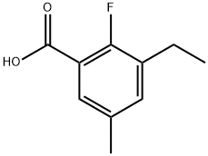 3-Ethyl-2-fluoro-5-methylbenzoic acid Structure