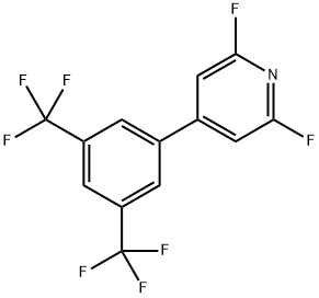 4-[3,5-Bis(trifluoromethyl)phenyl]-2,6-difluoropyridine Structure