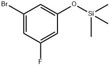 (3-bromo-5-fluorophenoxy)trimethylsilane Structure